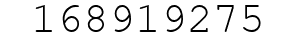 Number 168919275.