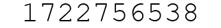 Number 1722756538.