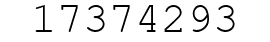 Number 17374293.