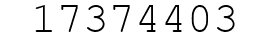 Number 17374403.