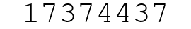 Number 17374437.