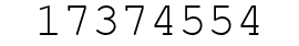 Number 17374554.