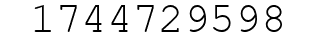 Number 1744729598.