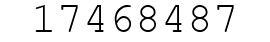 Number 17468487.