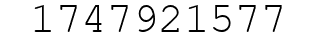 Number 1747921577.