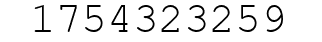 Number 1754323259.