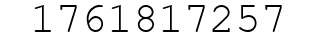 Number 1761817257.