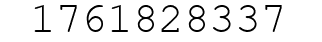 Number 1761828337.
