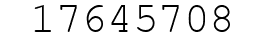 Number 17645708.