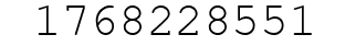 Number 1768228551.