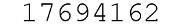Number 17694162.