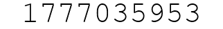 Number 1777035953.