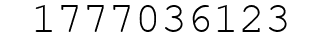 Number 1777036123.