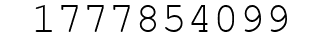 Number 1777854099.