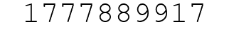 Number 1777889917.