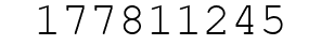 Number 177811245.