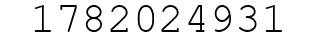 Number 1782024931.