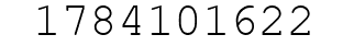 Number 1784101622.