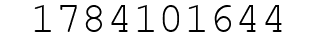 Number 1784101644.