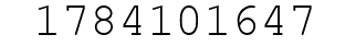 Number 1784101647.