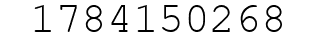 Number 1784150268.