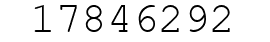Number 17846292.