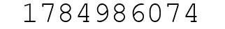 Number 1784986074.