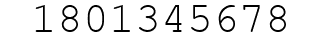 Number 1801345678.