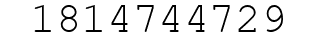 Number 1814744729.