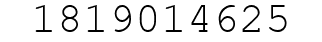 Number 1819014625.