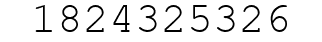 Number 1824325326.