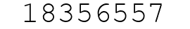 Number 18356557.
