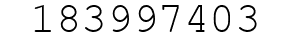 Number 183997403.