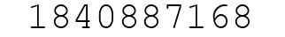 Number 1840887168.