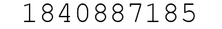 Number 1840887185.