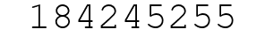 Number 184245255.