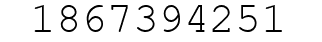 Number 1867394251.