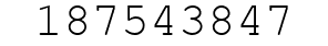 Number 187543847.