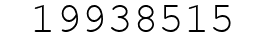 Number 19938515.