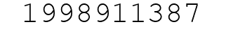 Number 1998911387.