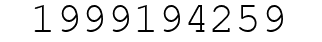 Number 1999194259.