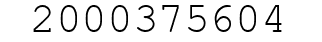 Number 2000375604.