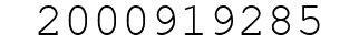 Number 2000919285.