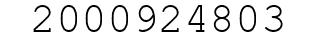 Number 2000924803.