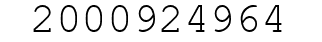 Number 2000924964.
