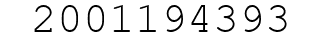 Number 2001194393.
