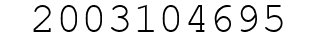 Number 2003104695.