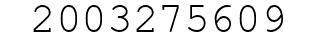 Number 2003275609.