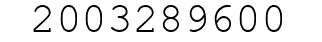 Number 2003289600.