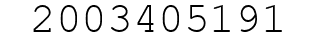 Number 2003405191.